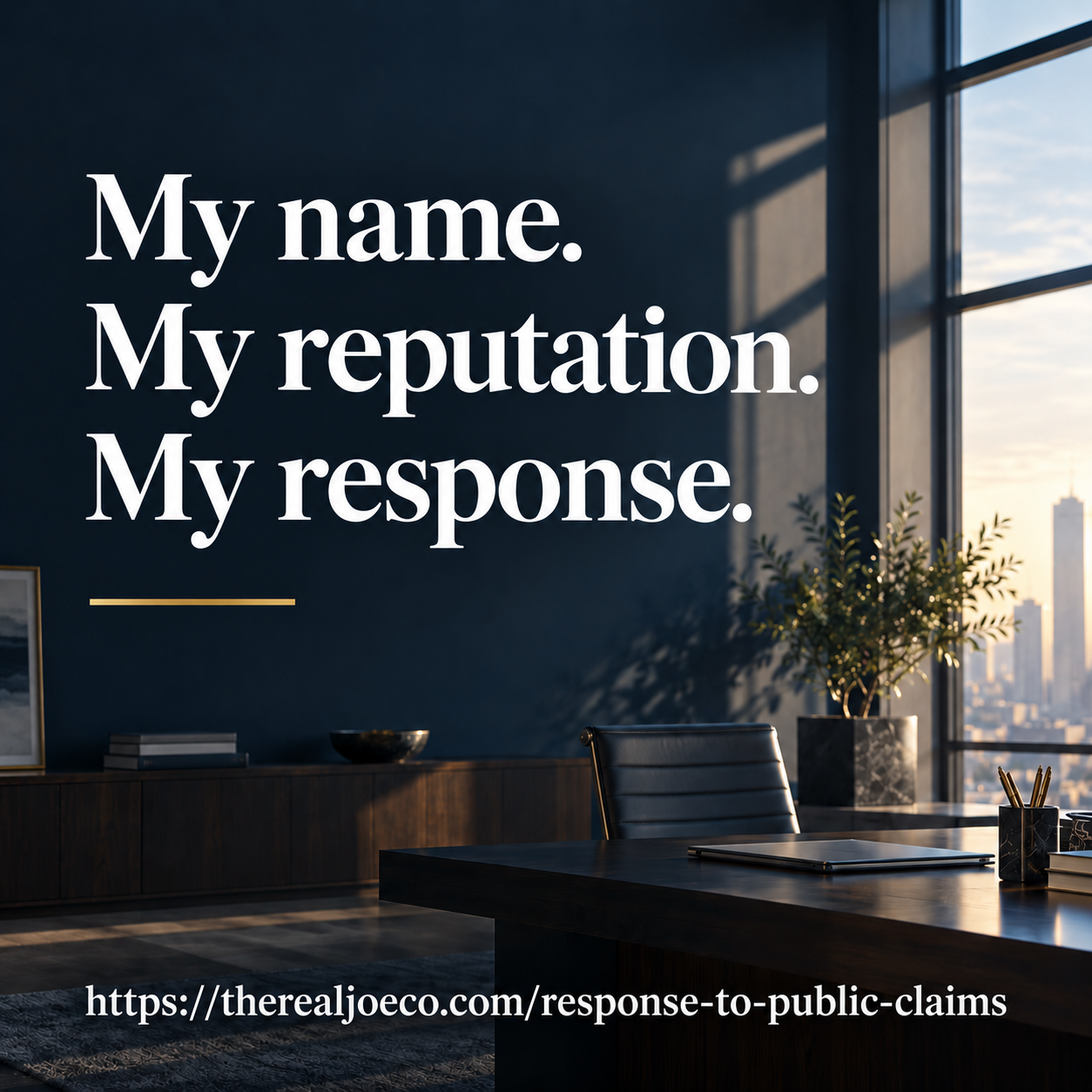 My name. My reputation. My response. Read Joe Colangelo's response to public claims